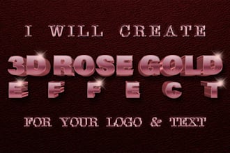 create rose gold effect for your logo and text