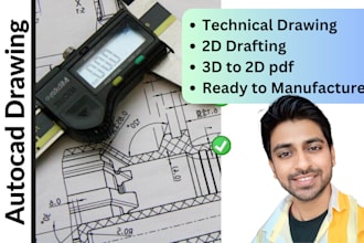 provide 2d mechanical drafting in autocad and solidworks