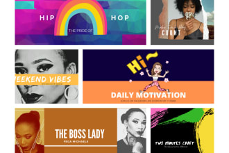 design facebook, youtube and website banners