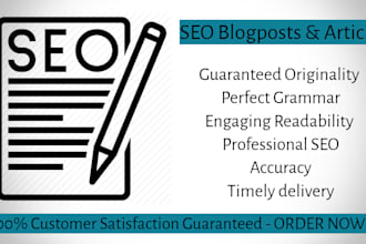 write unique SEO articles and blog posts