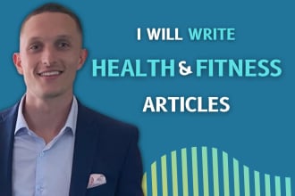 write health and fitness articles and blog posts