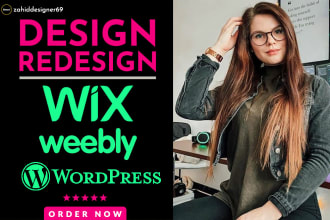 design and redesign wix, wordpress and weebly website