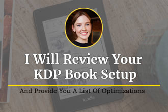 review your KDP book setup and give you a list of changes