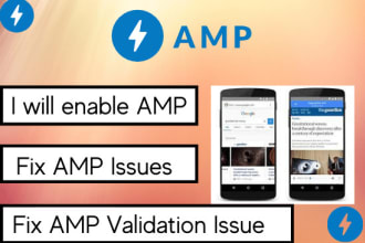 enable amp or fix error on wordpress website