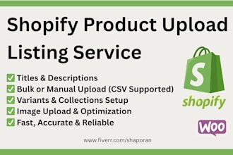 list and upload shopify products with full optimization
