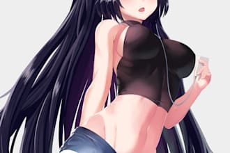 do anime art, nsfw, fanart, furry character, manga and logo