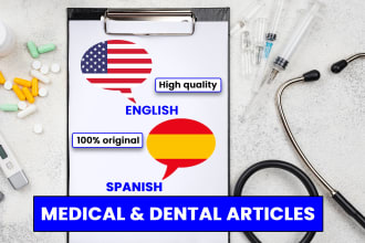 write original and high quality medical and dental articles