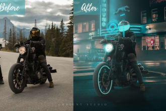 do photo manipulation, editing, retouching on photoshop