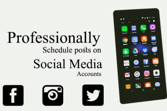 schedule your post on your social media accounts