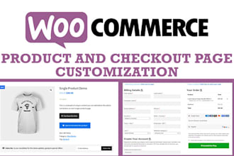customize woocommerce product and checkout page