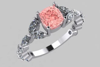 design 3d cad jewelry models of rings, pendants and earrings