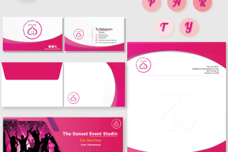 degin professional flyer and business cards with stationary