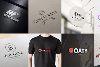 design logo in minimalism or trend style
