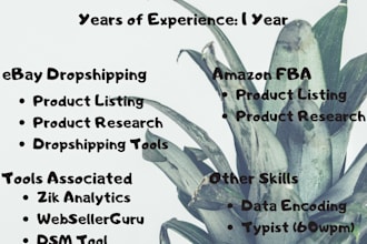 be your product researcher and lister
