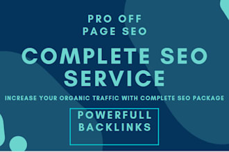 do complete seo package with quality backlinks