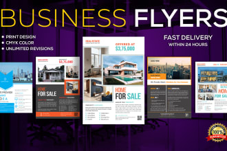 design flyer, leaflet, brochure, trifold, within 24 hours