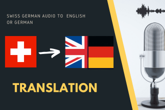 transcribe swiss german audio or video to english or german