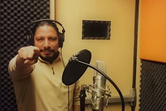 record a voice over with a few words in a neutral latin american accent