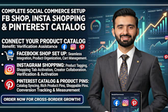 set up facebook shop instagram shopping and pinterest catalog