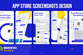 design app store play store screenshots for mobile app