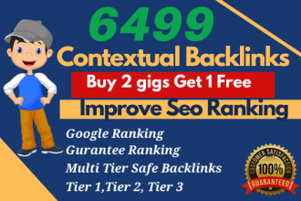 build 6499 seo contextual tiered backlinks for 1st ranking