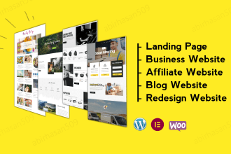 design wordpress blog website, affiliate site, landing pages, or redesign site