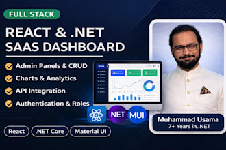 build react and dot net saas dashboard