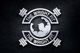 design 2 modern gym, fitness and sports logo