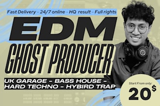 produce professional edm track specialized in UK garage, bass house
