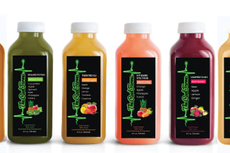 do any kind of liquid and juice label design