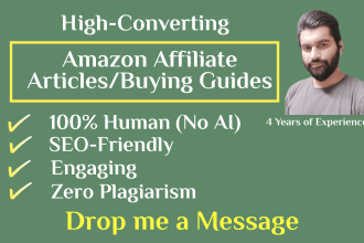 write amazon affiliate articles blog posts and buying guides