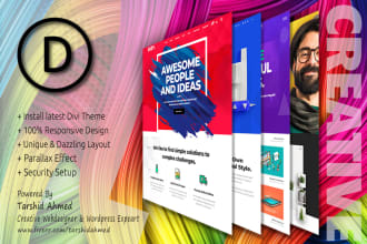 build attractive wordpress website design using divi theme