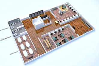 interior 2d plan, isometric view, perspective plan, 02