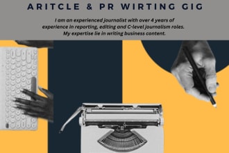 write high quality articles or prs