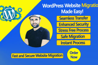 transfer backup and migrate wordpress website to new host