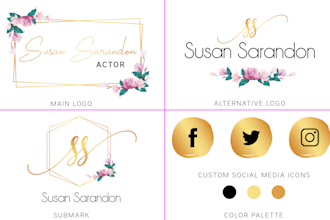 design modern branding kit of signature logo