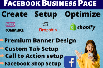 create, fix or optimize facebook business page or fan page