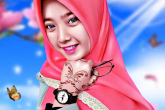 draw cartoon smudge painting from your photo