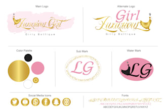 design custom, unique signature logo with branding kit