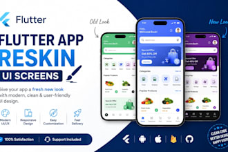 do flutter app reskin or change UI