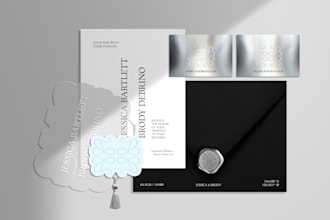 create you a full wedding branding design