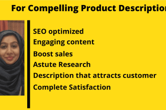 provide SEO amazon product description and product listing