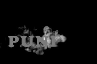 make a smoke intro for your text which could be used on Youtube etc