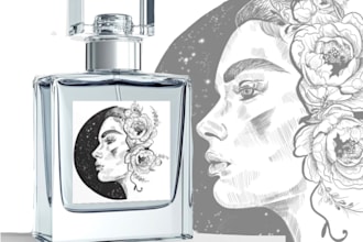 draw  black and white line art illustration for you