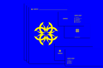 design abstract corporate logo and brand style guide