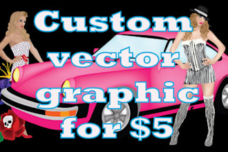 make you a 1 custom vector graphic