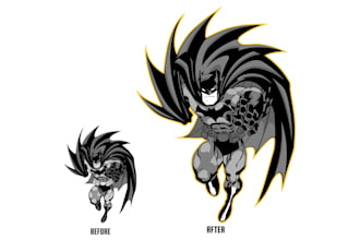 recreate, redraw, vectorise and convert image to vector