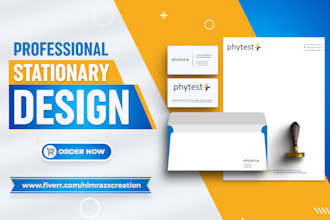 design professional business card, letterhead, and stationery items