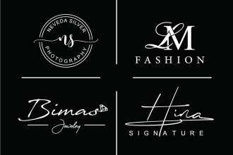 make signature logo for jewelry boutique fashion photography