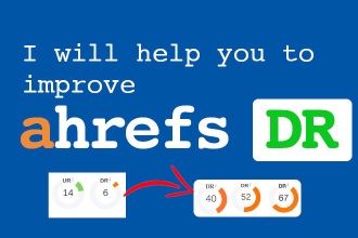 increase ahref domain rating increase DR up to 60 plus